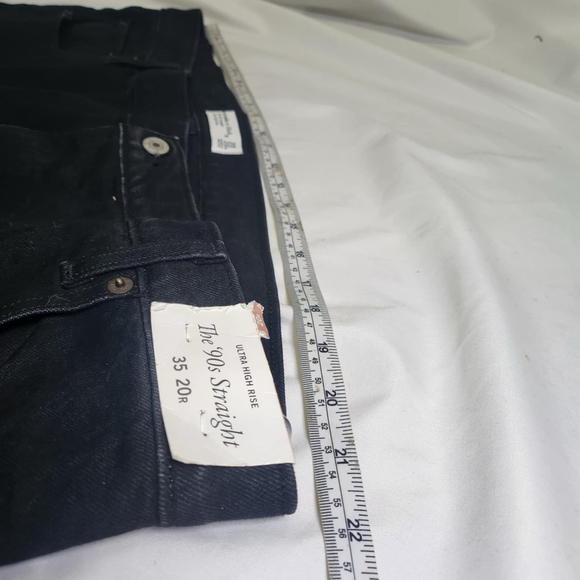 Abercrombie & Fitch The '90s Straight Ultra High Rise Jeans 35/20R Black - Picture 8 of 10